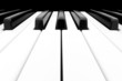 Wide angle shot of Piano Keyboard