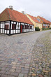 cobbled street ebeltoft village denamrk