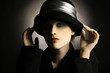 Woman in vintage hat