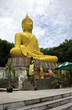 big yellow Buddha's sculpture, Thailand