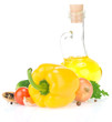 food oil and spices isolated on white food oil and spices isolated on white