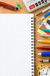 back to school concept and checked notebook back to school concept and checked notebook
