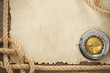 ropes and compass at old vintage ancient paper ropes and compass at old vintage ancient paper