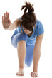 Photo: Image of a girl practicing yoga Image of a girl practicing yoga