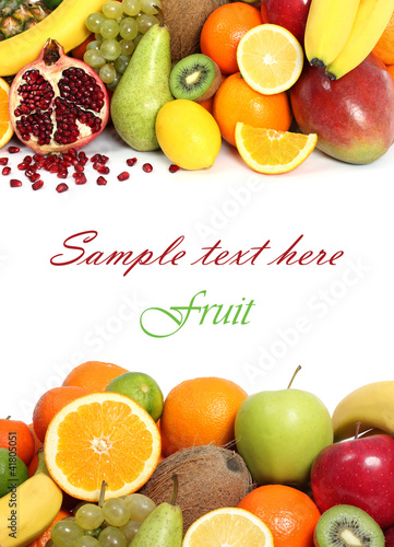 Photo: Fruit background text Fruit background text