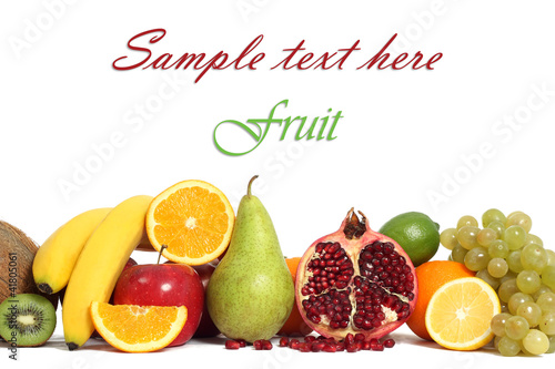Photo: Fruit background isolated Fruit background isolated