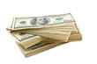 heap of a dollar banknotes on a white background heap of a dollar banknotes on a white background