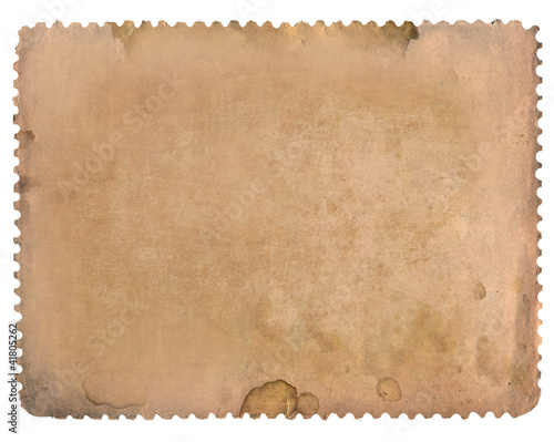 Foto: Old post stamp on white Old post stamp on white