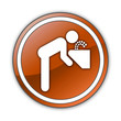 Orange Glossy Button 