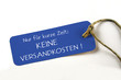 Keine Versandkosten - Plakette Keine Versandkosten - Plakette