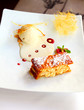 Baked biscuit with vanilla ice cream Baked biscuit with vanilla ice cream