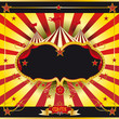 Red and yellow circus leaflet