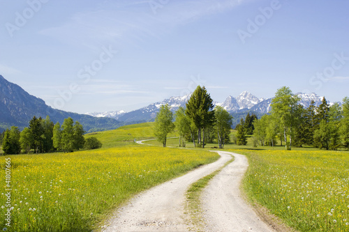 Foto: lovely panorama in the alps in Germany lovely panorama in the alps in Germany