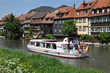 Schiff auf der Regnitz in Bamberg