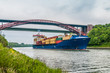 Containerschiff auf dem Nordostseekanal