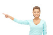 businesswoman pointing her finger
