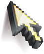 Pixelated 3D mouse cursor