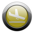 Yellow Metallic Orb Button "Airport Arrivals"