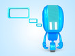 Sad Robot with bubble