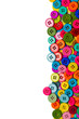 Sewing buttons background with copy space