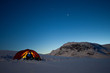 Tent under the Stars wiht Member of a Expedition