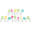 Geschäftsleute, Buchstaben, CLOUD COMPUTING Geschäftsleute, Buchstaben, CLOUD COMPUTING