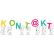 Geschäftsleute, Buchstaben, KONT@KT