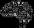 cervello tagcloud su sfondo nero cervello tagcloud su sfondo nero