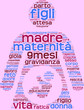 maternità concetto con pittogramma tagcloud maternità concetto con pittogramma tagcloud