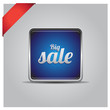 Square big sale button with corner ribbon Square big sale button with corner ribbon