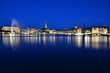Hamburg Alster zur blauen Stunde