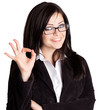 Happy businesswoman
