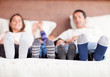 Family in bed