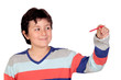 Adorable boy with a red pencil Adorable boy with a red pencil