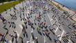 Video: HD - City marathon. Top view HD - City marathon. Top view