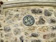 Ceramic Plate in Street Wall in Fira Santorini Greece
