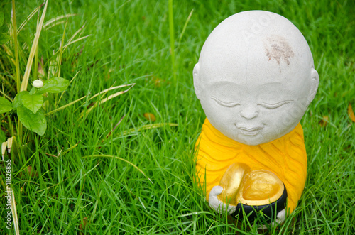 Photo: Novice monk Sculpture Novice monk Sculpture