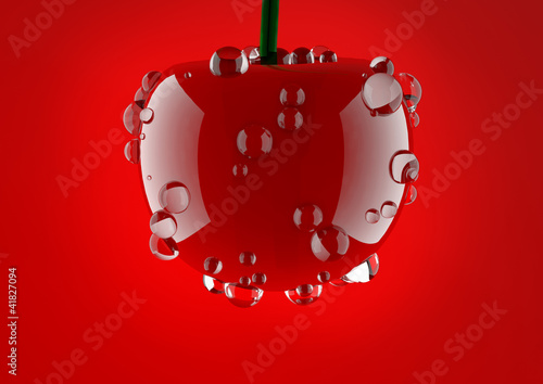 Illustration: Fresh red cherry Fresh red cherry