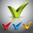 Check mark tick with transparent shadows. Check mark tick with transparent shadows.