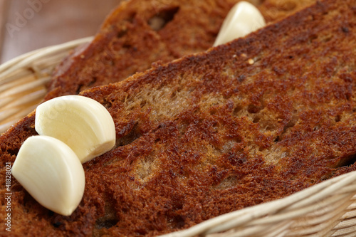 Photo: toast with garlic toast with garlic