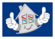 Haus, Immobilie, Verkauf, Haende, Daumen hoch, Makler Haus, Immobilie, Verkauf, Haende, Daumen hoch, Makler