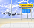 Am Gate im Flughafen
