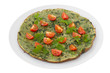omelet with spinach and tomato on the plate