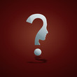 Vector: Human Doubt, question mark in the head # Vector Human Doubt, question mark in the head # Vector