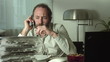 Video: stressed businessman smokes stressed businessman smokes