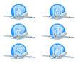 Vektor: Flight status icon set Flight status icon set