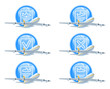 Vektor: Flight status icon set Flight status icon set