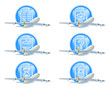Vektor: Flight status icon set Flight status icon set