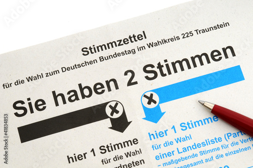 Foto: Stimmzettel Stimmzettel