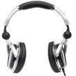 professional earphones isolated on white